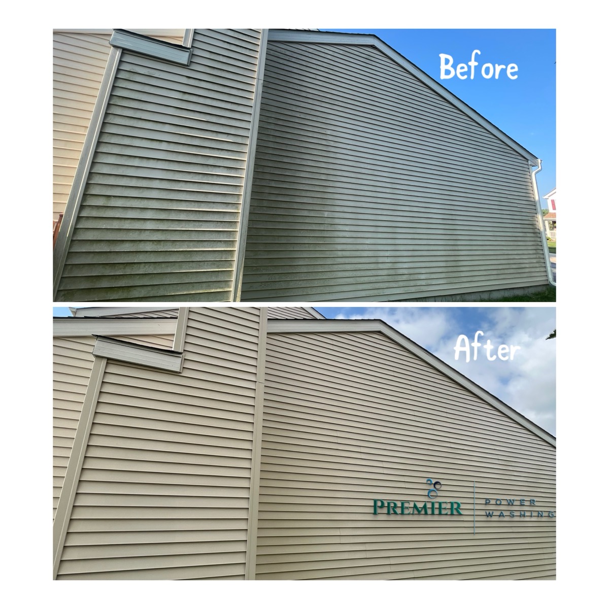 House siding algae removal before and after