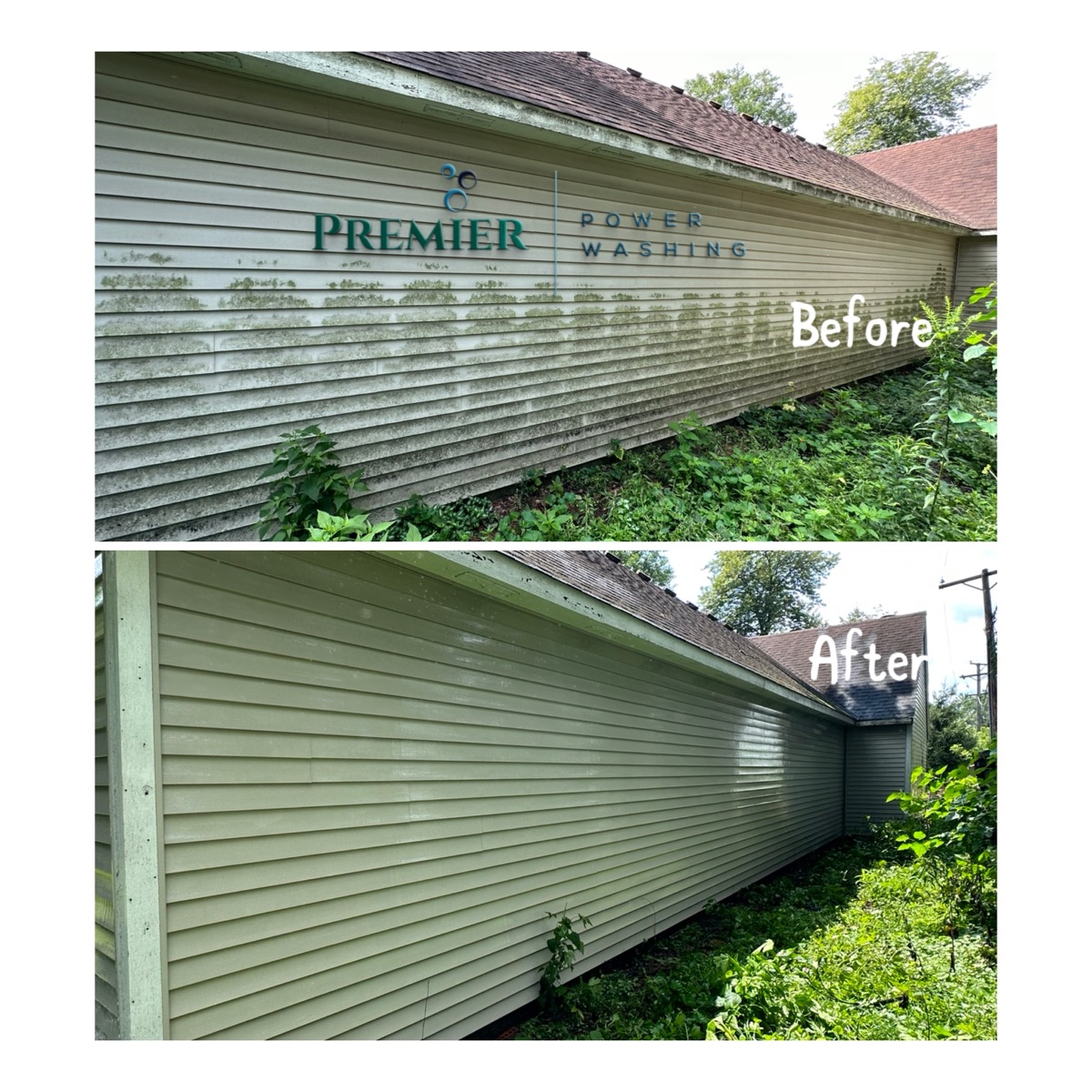 Siding mold removal before and after